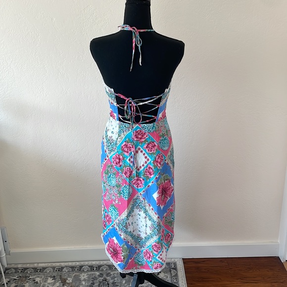 VINTAGE Y2K FLORAL HANDKERCHIEF DRESS SIZE SMALL - Picture 4 of 8